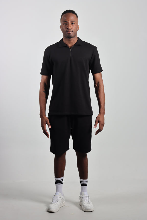 Conjunto Negro Polo Regular