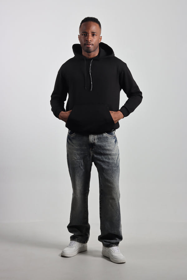 Hoddie negro Oversize Clasico