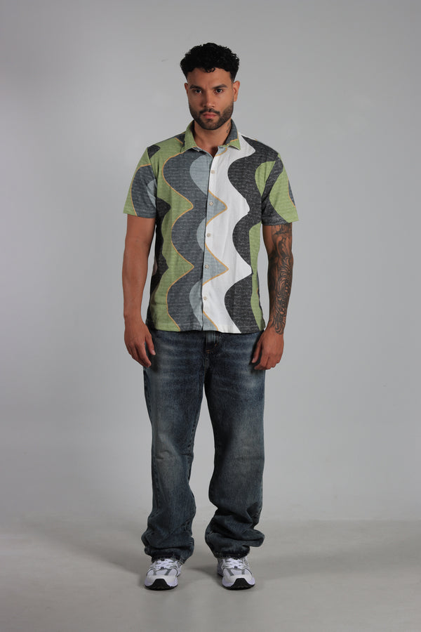 Pantalon Azul Matiz Desg Baggy Clasico