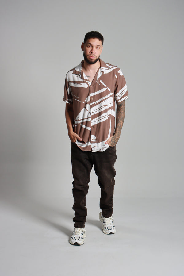 Camisa Camel Manga Alforza Cuello Esport