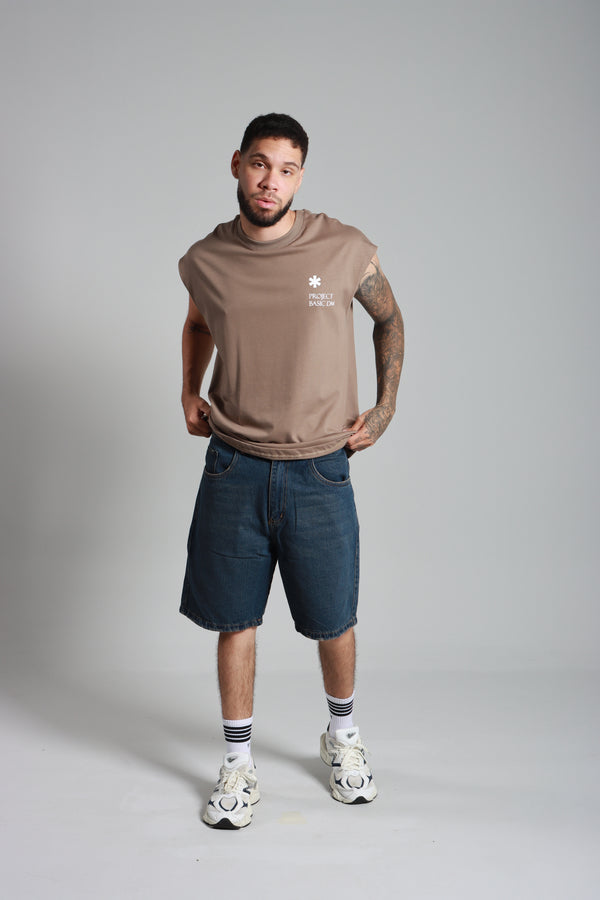Camiseta Taupe Tank Regular