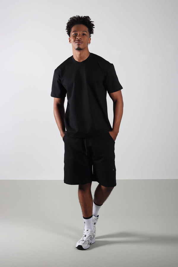 Conjunto Negro Regular Bolsillo Pliegues