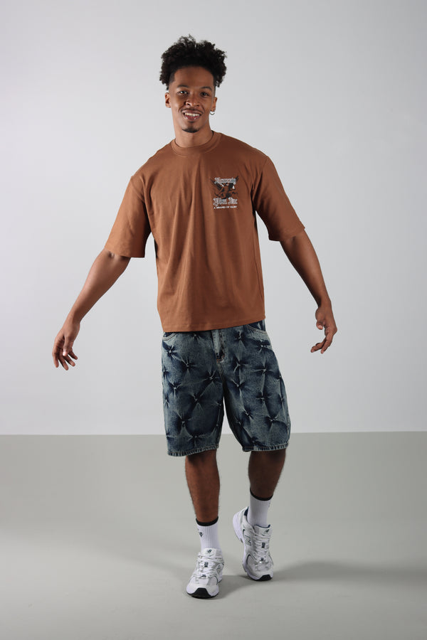 Camiseta Coffe Boxy Fit Oversize Estampada