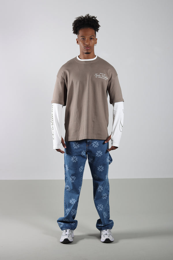 Pantalon Azul Medio Logo Prime Bolsillo