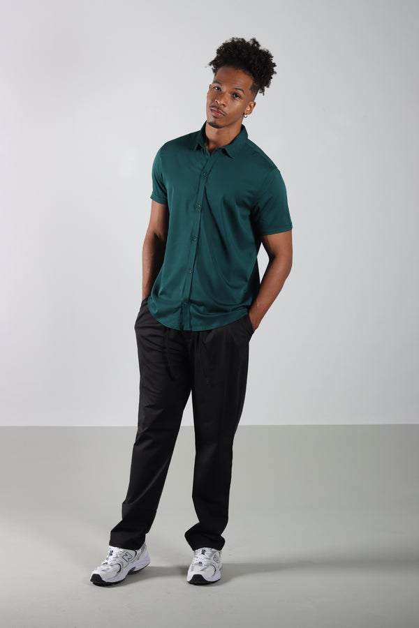 Camisa Manga Corta Verde Cuello Luigui