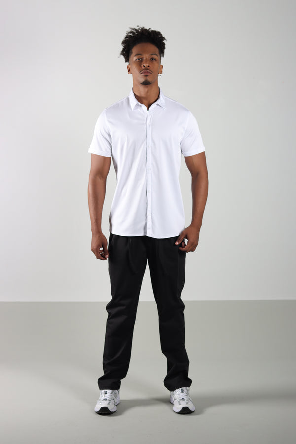 Camisa Manga Corta Blanca Cuello Luigui