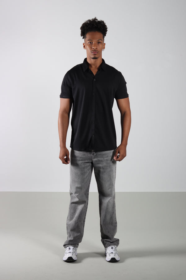 Pantalon Negro Claro Humo Baggy Clasico