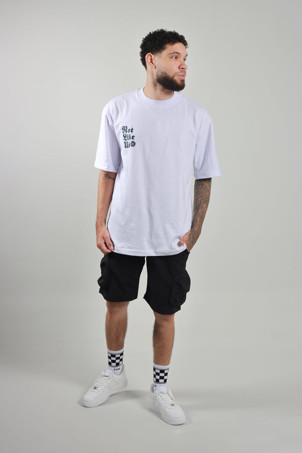 Camiseta Blanca Oversize Estampada