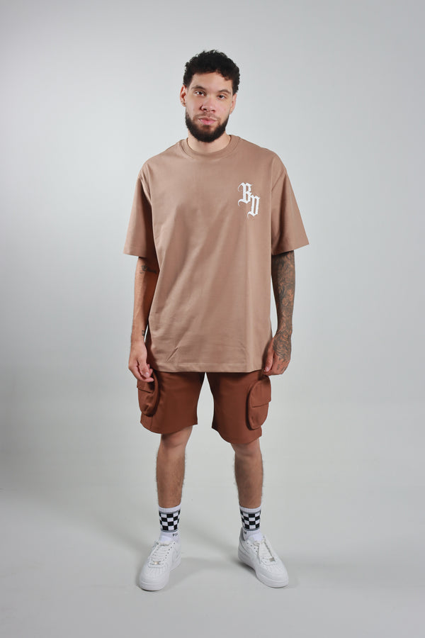 Camiseta Kaki Oversize Estampada