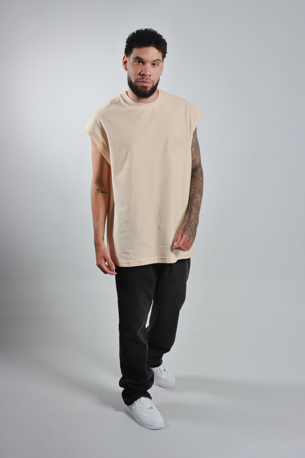Camiseta Beige Tank Oversize