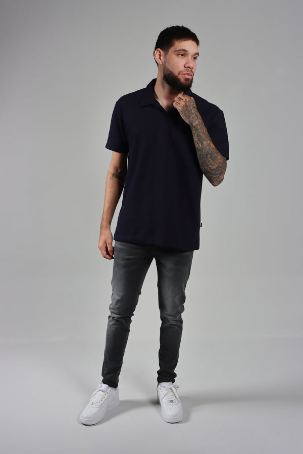 Polo Azul Navy Cuello Sport
