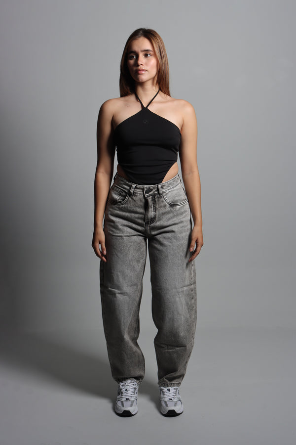 Pantalon Gris Claro Desgaste Barrel