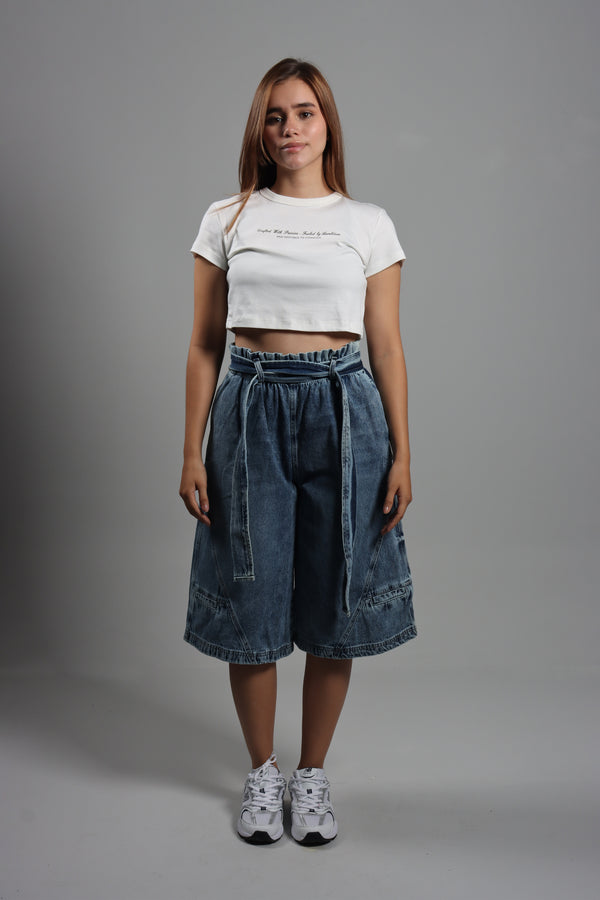 Pantalon Azul Medio Culotte