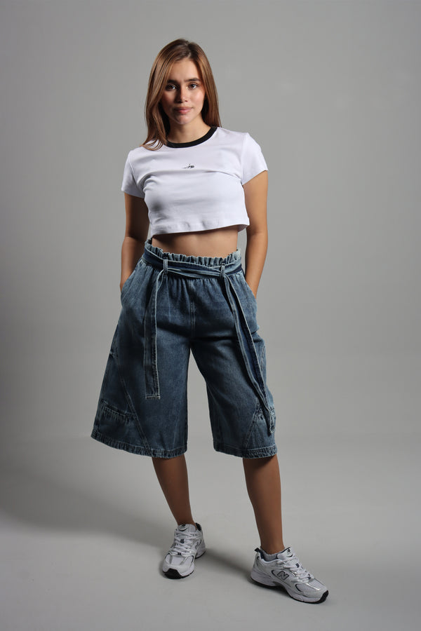 Crop Top Blanco Basico Mariana