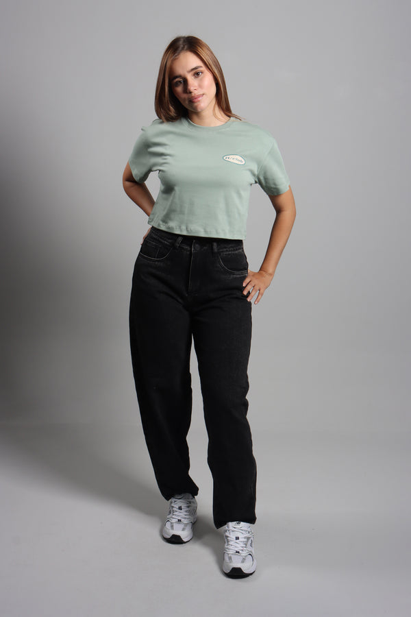 Camiseta Verde Oliva Cropped