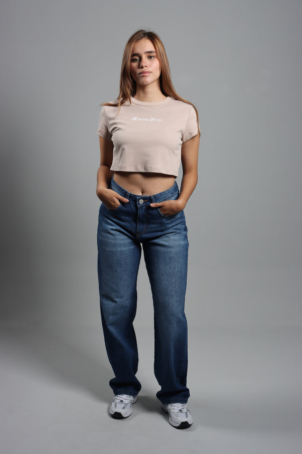 Crop Top Sand Basico Mariana