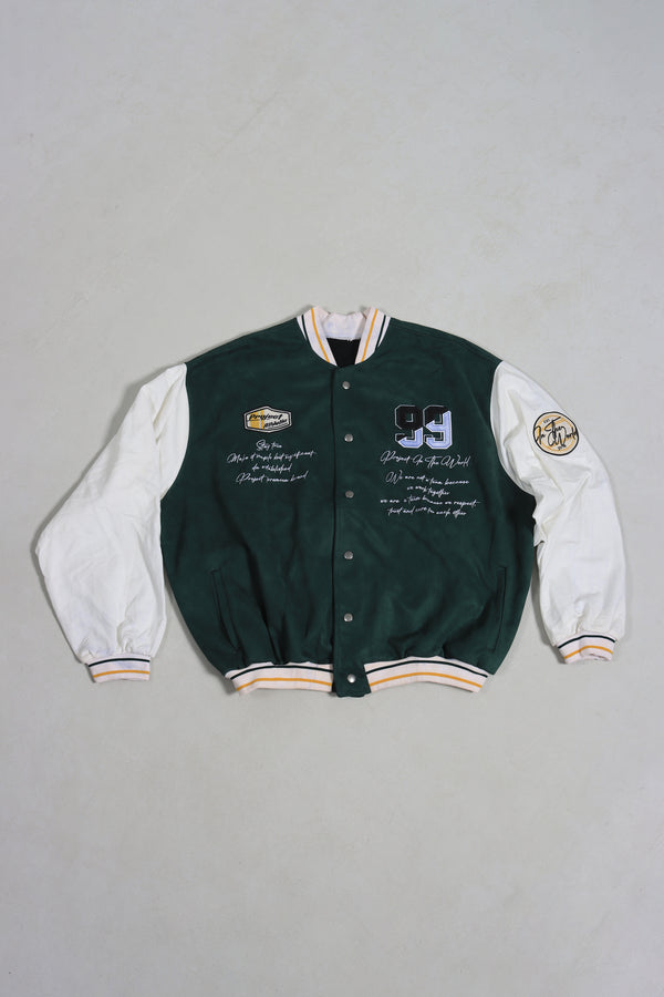 Chaqueta Bomber Verde Oversize