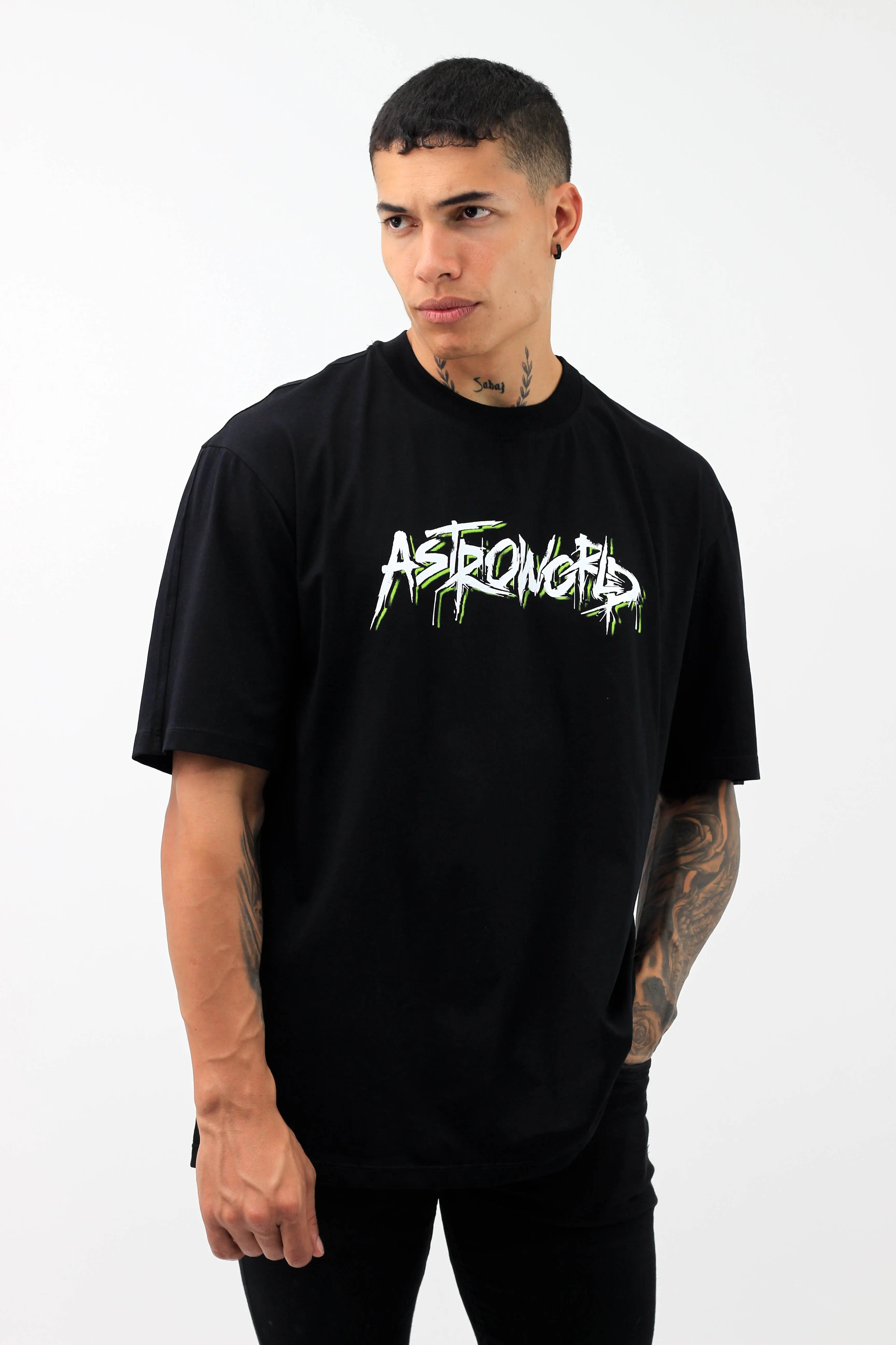 Camiseta Negra Astroworld Oversize – PROJECTDM
