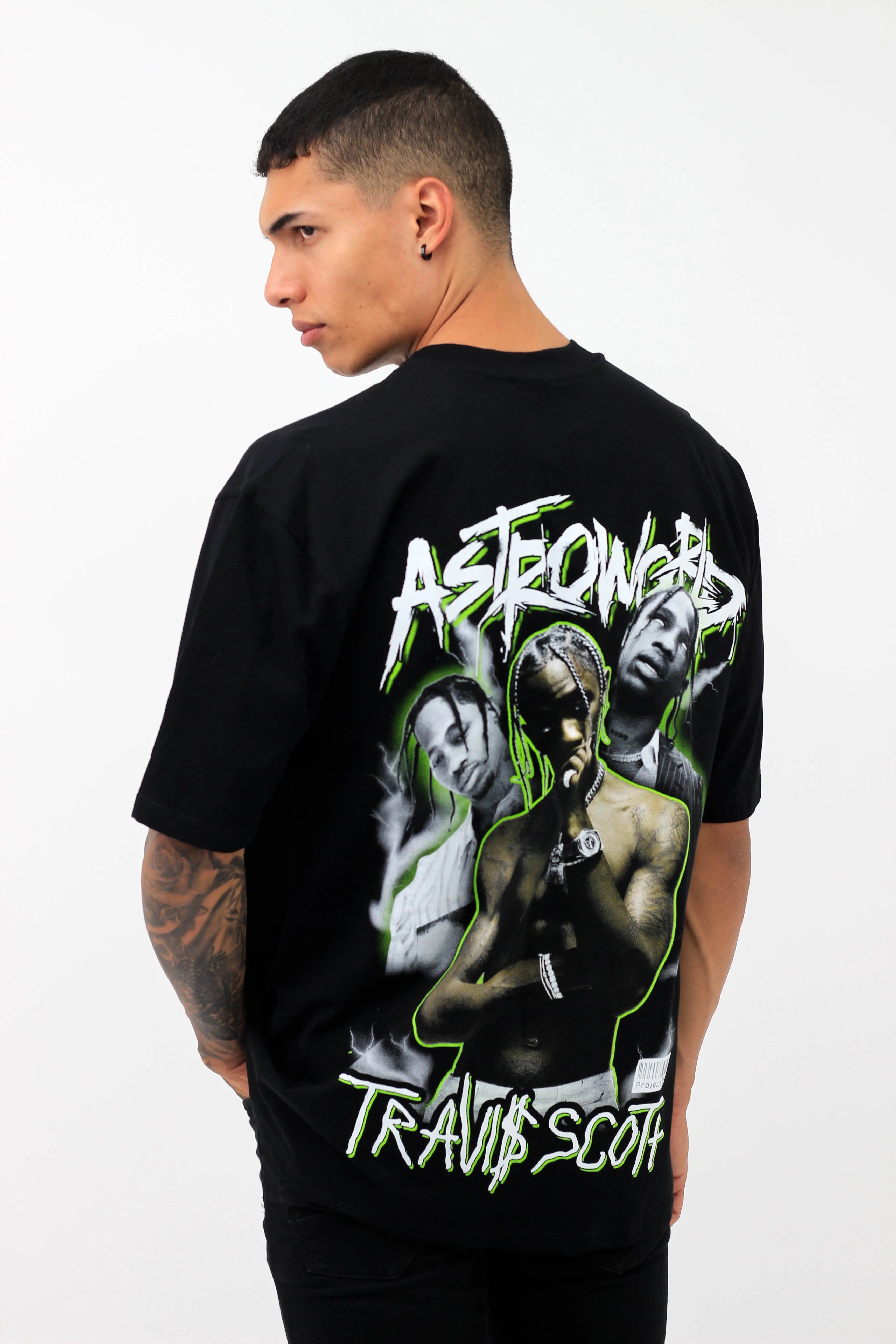 Camiseta Negra Astroworld Oversize – PROJECTDM