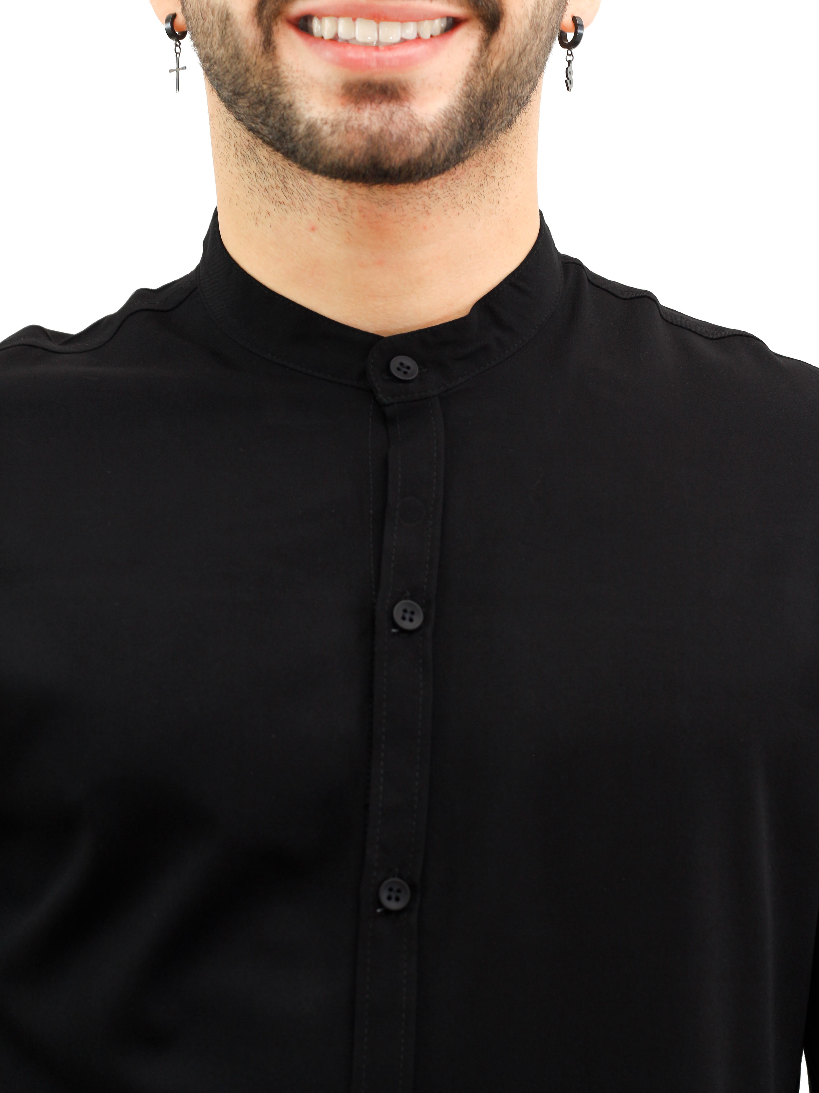 Camisa Manga Larga Unicolor Negra – PROJECTDM